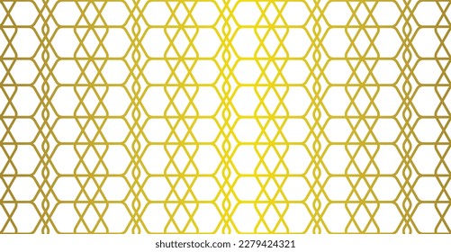 Golden texture geometric pattern. Abstract paper Hexagon white background pattern. vector design for fashion, fabric wallpaper and all prints.