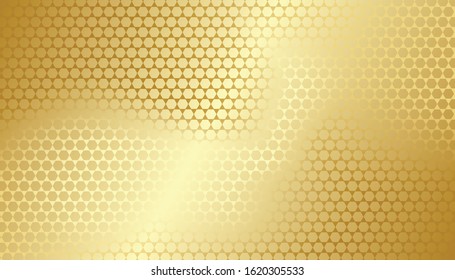 Golden texture geometric pattern.Abstract paper Hexagon white background pattern with copy space. Premium Vector