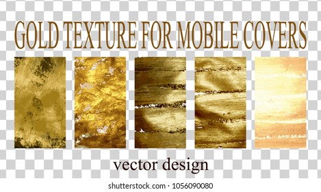 golden texture for mobile covers covers on transparent background