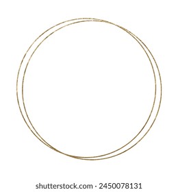 Textura dorada poligonal circular redondo Vector de marco de lujo. Para invitación de boda, diseño, tarjeta de felicitación. Corona de flores en estilo minimalista.