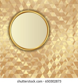 golden texture with round banner