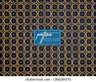 Golden texture. Seamless geometric pattern. Golden background. Vector seamless pattern. Geometric background with rhombus and nodes. Abstract geometric pattern. 