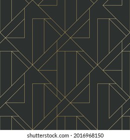 Golden texture. Seamless geometric pattern. Golden background. Vector seamless pattern. Geometric background with rhombus and nodes. Abstract geometric pattern.