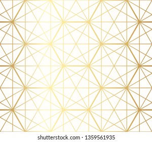 Golden texture. Seamless geometric thin lines pattern. Golden pictogram background. Vector seamless pattern. Geometric background with cross lines. Abstract geometric pattern.