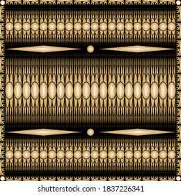 Golden texture of a structured abstract pattern. Seamless vector Golden texture on a black background.
