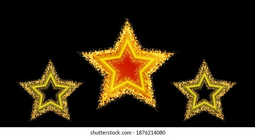 
Textura dorada, estrellas vector doradas sobre fondo negro