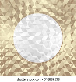 golden texture with white banner