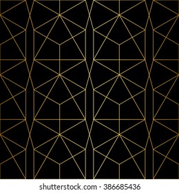 Golden texture.Seamless geometric pattern. Minimalist Black
