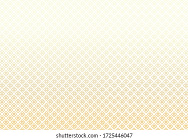 Golden Thai pattern on a white background, wall decoration pattern in Thai temples. vector Illustration