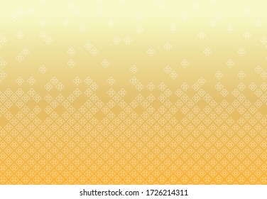 Golden Thai pattern on a white background, wall decoration pattern in Thai temples. vector illustration