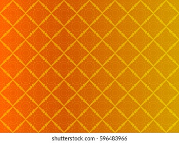 Golden Thai vintage pattern vector abstract background