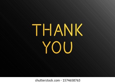 Thank You Text On Black Background Stock Vector (Royalty Free ...