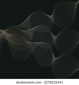 
Golden thin lines on a black background