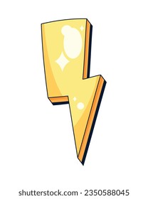 golden thunder illustration over white