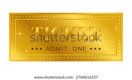 golden ticket admit one vector template