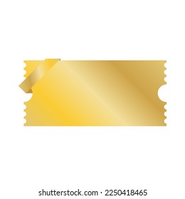 golden ticket blank template vector illustration
