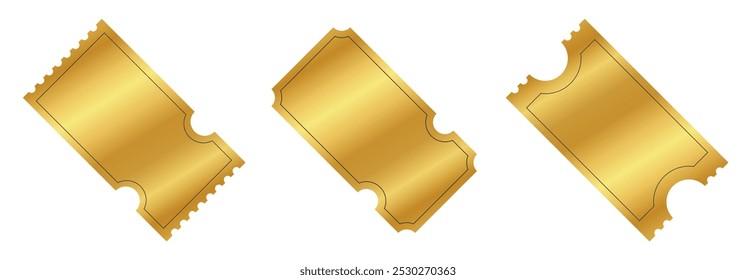 Golden ticket. Cinema, VIP, theater, concert, casino, music, circus.