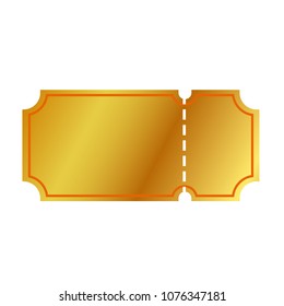 Golden Ticket Coupon Isolated On White Stock Vector (Royalty Free ...