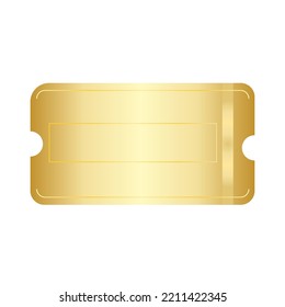 golden ticket coupon symbol illustrator vector. can be used to print tickets