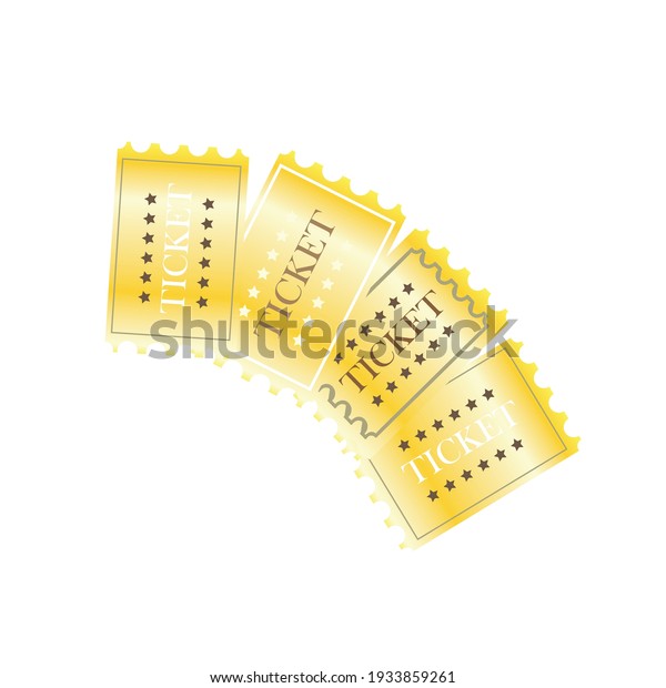Golden Ticket Vector Image Ticket Stock Vector (Royalty Free ...