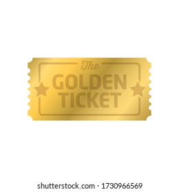 Golden Ticket Winner Illustration Vector