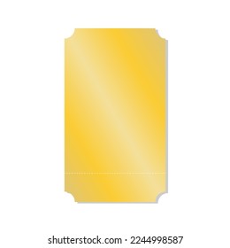 Golden tickets coupon blank simple design template vector illustration