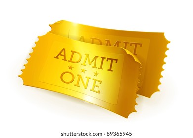 Golden tickets, vector