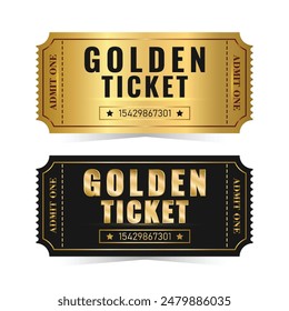 Golden Tickets for VIP members on Vector Format