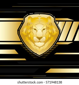 Golden tiger abstract background