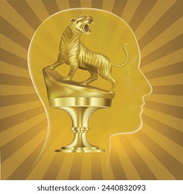 Golden tiger Award which is in
human head