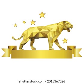 tigre dorado para diseño de logotipo.vector ilustración