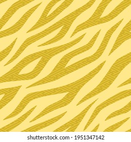 Golden tiger pattern with  Japanese traditional pattern background illustration 