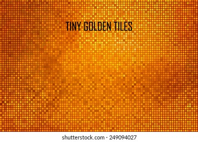 golden tiles vector texture