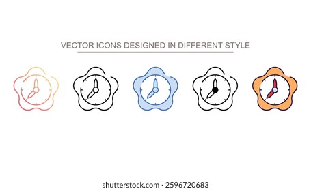 Golden Time icon design with white background stock illustration