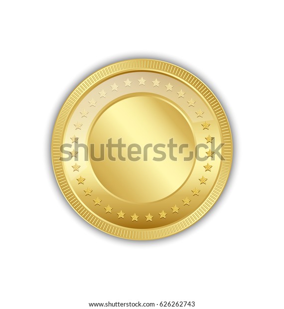 Golden Token Decorated Stars Placed On Stock Vector (Royalty Free ...