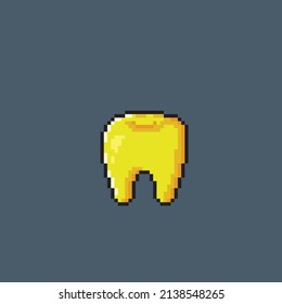 golden tooth in pixel style