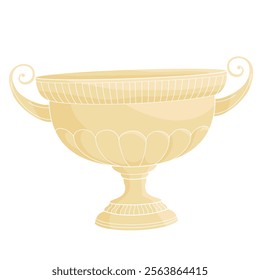 Golden Traditional Sports Cup on white background