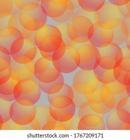 Golden Transparent Balls Seamless Pattern, 3D Illustration