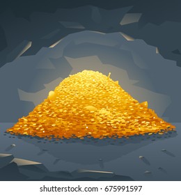 Golden Treasure in Cave