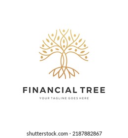 golden tree logo for financial company