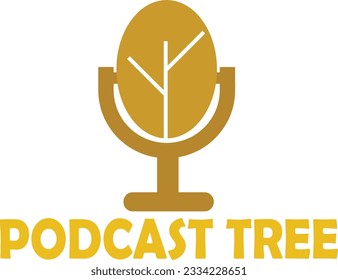 golden tree podcast logo for interview product logo
