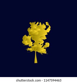 golden tree vector for logo, icon, symbol, sign. it can use as symbol of business or environment development