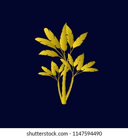 golden tree vector for logo, icon, symbol, sign. it can use as symbol of business or environment development