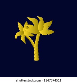 golden tree vector for logo, icon, symbol, sign. it can use as symbol of business or environment development