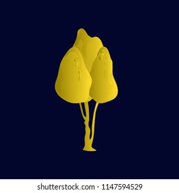golden tree vector for logo, icon, symbol, sign. it can use as symbol of business or environment development