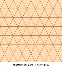 Golden triangle geometric pattern on light pastel