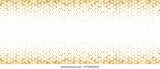 Golden Triangle Halftone Pattern Background, Abstract Geometric Vector Illustration