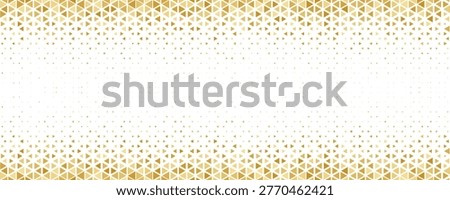 Golden Triangle Halftone Pattern Background, Abstract Geometric Vector Illustration