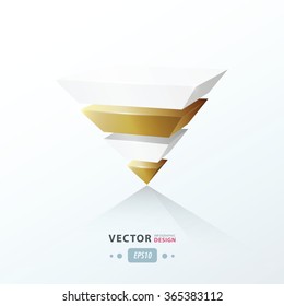 Golden triangle infographic template 