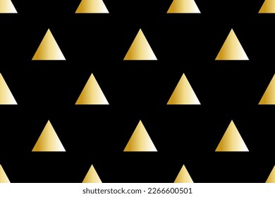 golden triangles fashionable seamless vector pattern